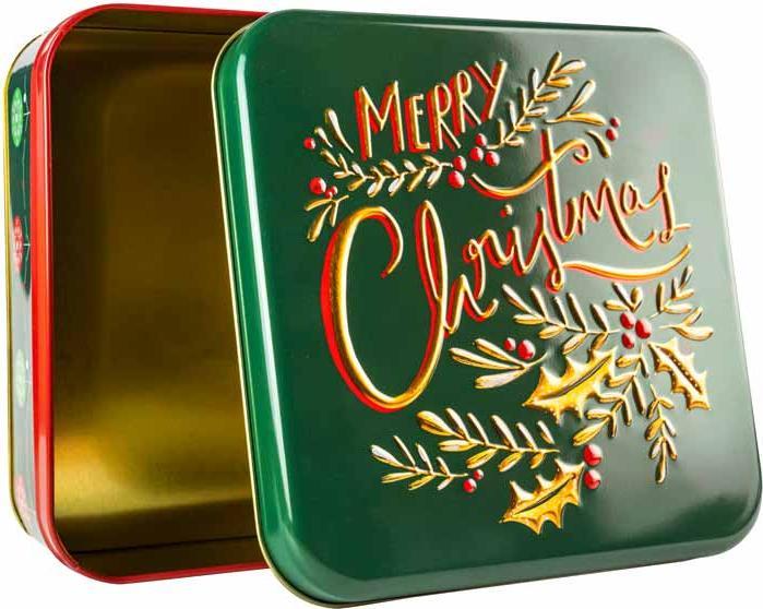 miniSchoggi Guetzlidose Merry Christmas, 170 x 170 x 63 mm