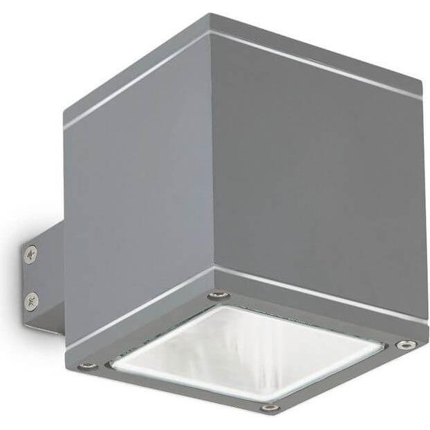Ideal lux, Gartenbeleuchtung, SNIF SQUARE Wandleuchte G9 dimmbar Anthrazit IP44 121963 (G9, IP44)