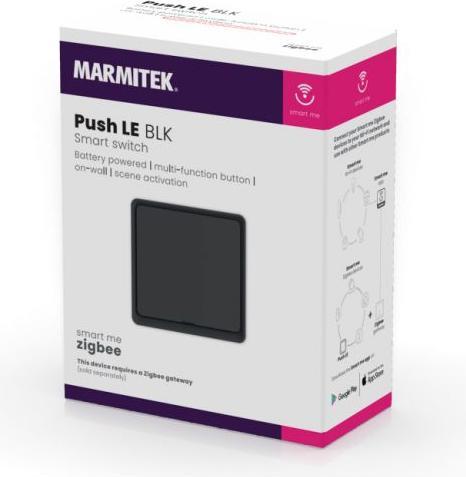 Produktbild Marmitek Funk-Taster Push LE Zigbee 3.0, Schwarz