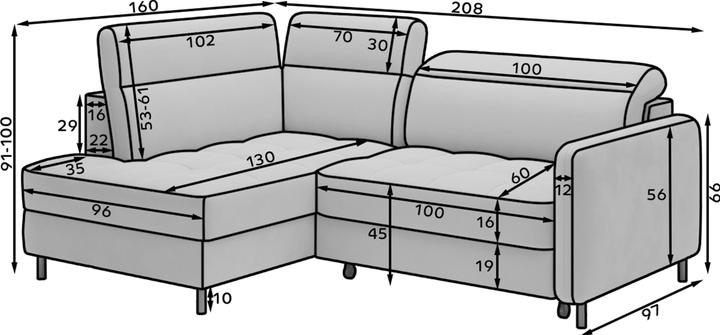 Produktbild ELTAP Barea (3-Sitzer, Ecksofa)