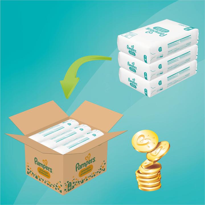 Produktbild Pampers Premium Protection (Gr. 3, Monatsbox, 204 Stück)