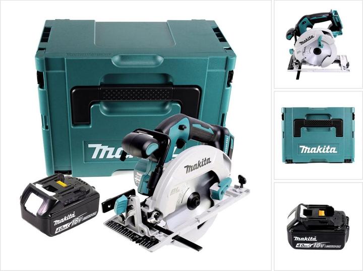 Produktbild Makita DHS 680 M1J Akku Handkreissäge 18 V 165 mm Brushless + 1x Akku 4,0 Ah + Makpac - ohne Ladeger