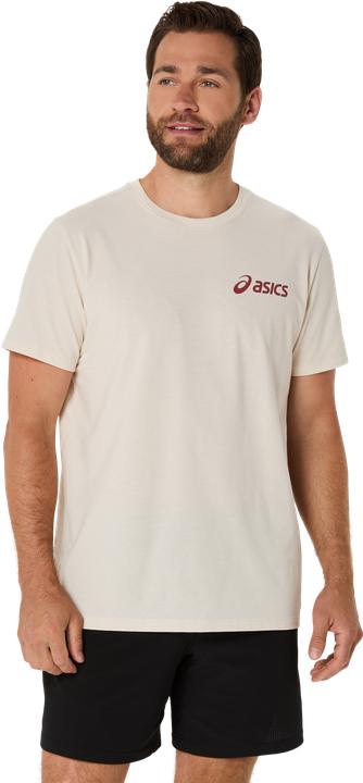 Actual product image ASICS Performance Asics Chest Logo Ss Tee Birch/Burnt Red Man (XL)