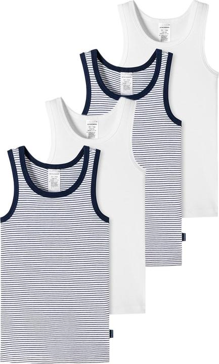 Produktbild Schiesser 4er Pack Kids Boys Feinripp Organic Cotton Unterhemd (140)