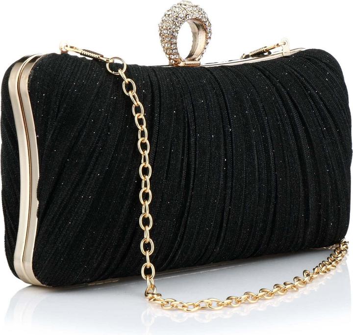 Produktbild Only-Bags.Store Kleine Abendtasche, Glitzerclutch, Geldbörse mit abnehmbarer Kette