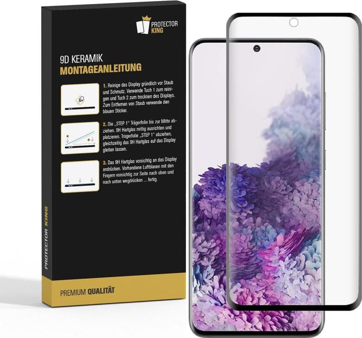 Produktbild Protectorking 2x Ceramic-Glass Full Cover HD Klar (2 Stück, Samsung Galaxy S20 Ultra)