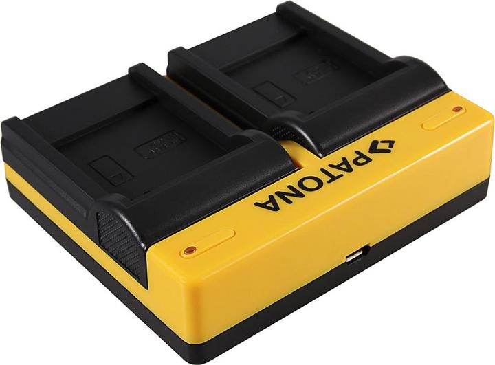 Actual product image Patona Dual charger for Samsung SLB-0937 Digimax CL5 L730 L830 NV33 NV4 PL10 incl. Micro-USB cable (Camera battery charger)