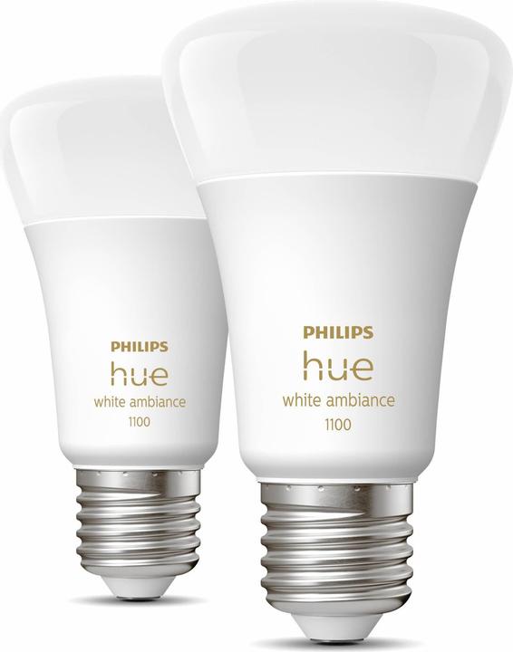 Produktbild Philips Hue White Ambiance (E27, 11 W, 1100 lm, 2 x, F)
