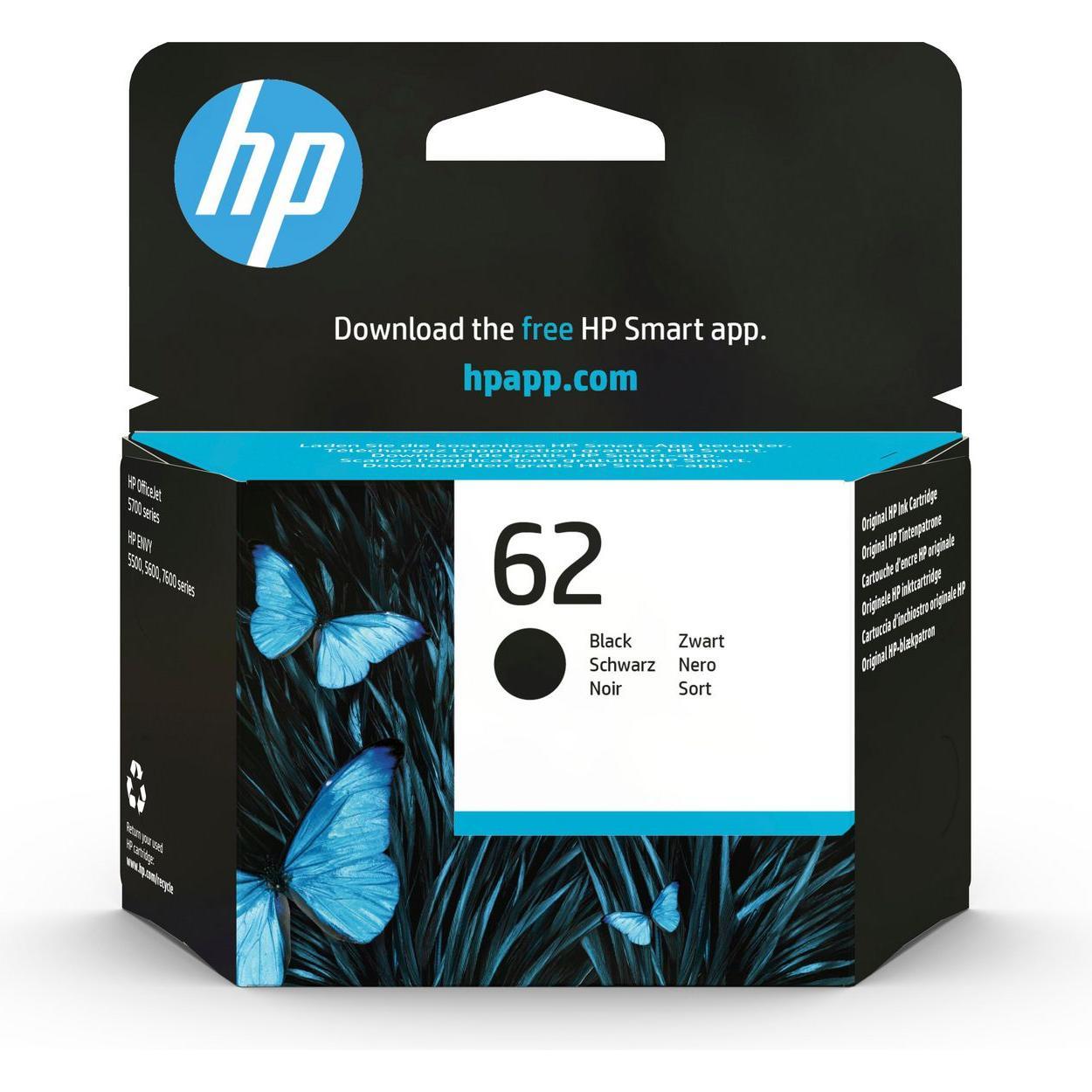 HP, Druckerpatrone, 62 Black Original Ink
