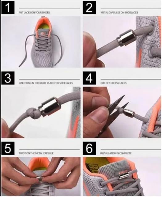 Actual product image MU Classic 1 pair of elastic laces without tying