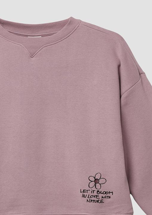 Produktbild s.Oliver Sweatshirt Kuscheliges Oversize-Sweatshirt mit dezentem Print (134, 140)