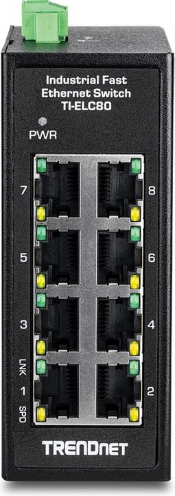 Image du produit Trendnet TI-ELC80 Mini commutateur Ethernet 8 ports industriel DIN-Rail (8 ports)