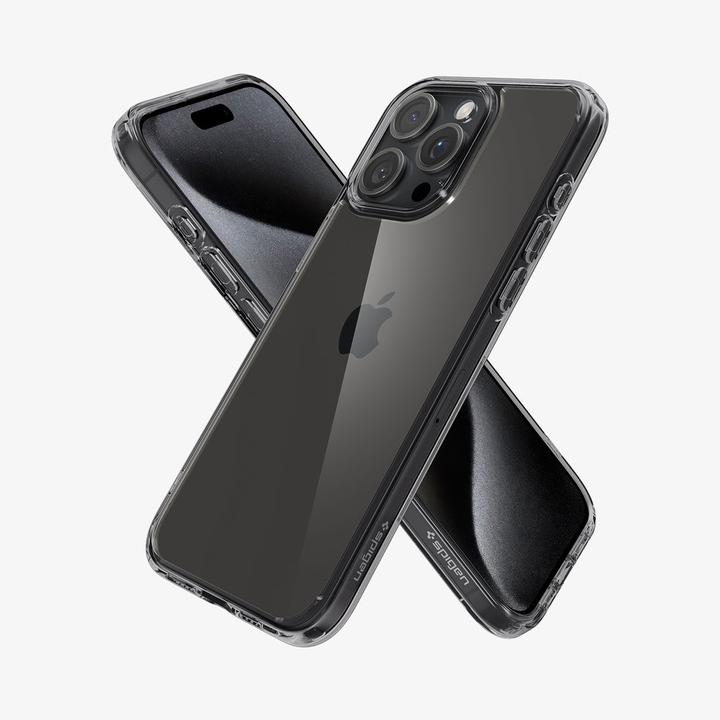 Actual product image Spigen Ultra Hybrid case for iPhone 15 Pro - transparent gray (Apple iPhone 15 Pro)