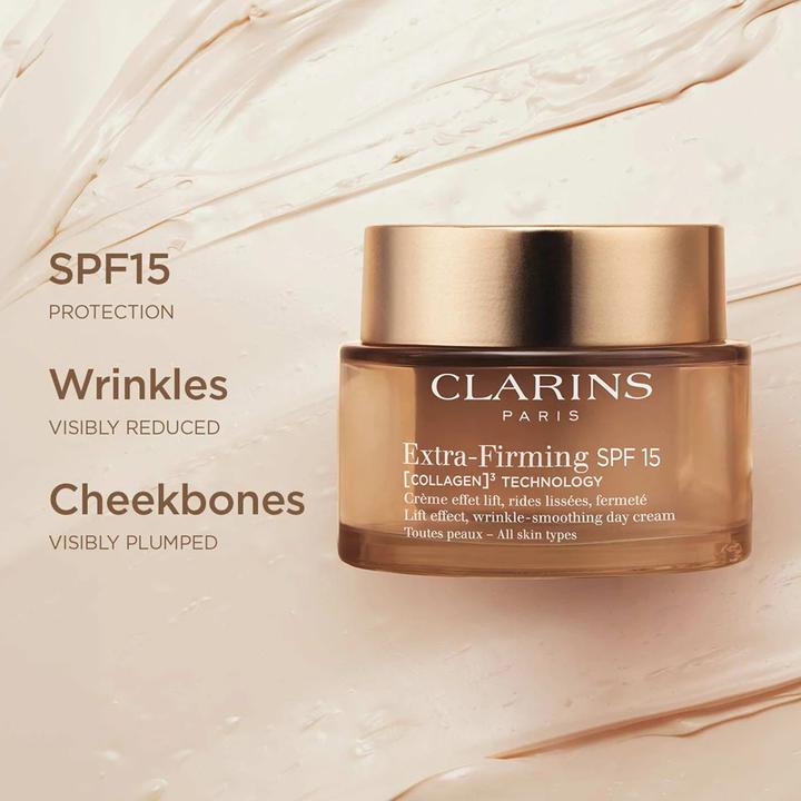 Image du produit Clarins Extra-Firming Jour SPF 15 (COLLAGEN)³ TECHNOLOGY Toutes Peaux Refill (Crème solaire visage, SPF 15, 50 ml, 50 g)