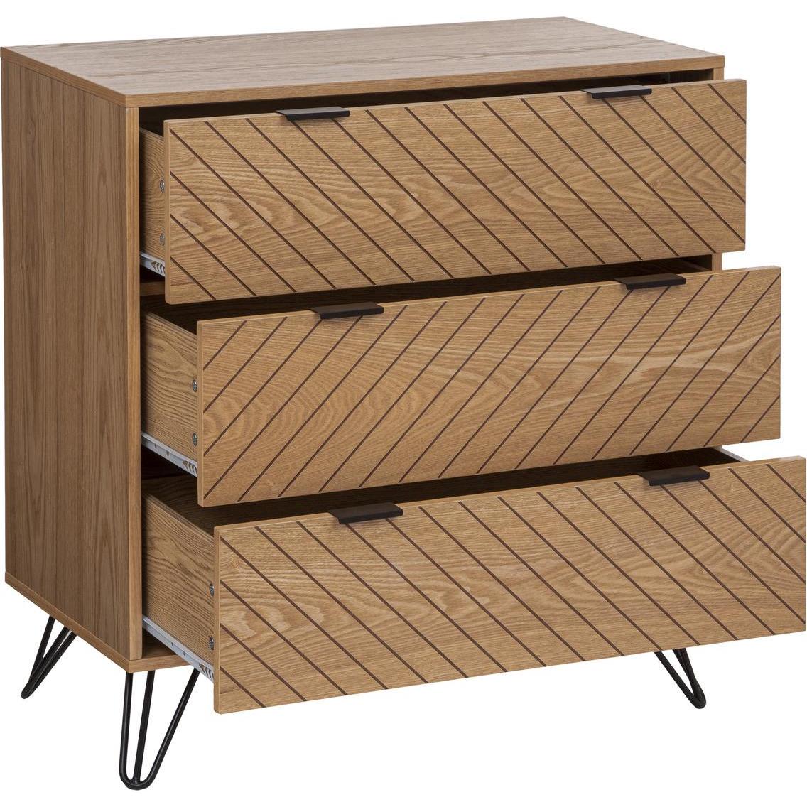 Thumbnail - Atmosphera, Kommode + Sideboard, Naomi Kommode mit 3 Schubladen, mittelbeige (80 x 40 x 85 cm)