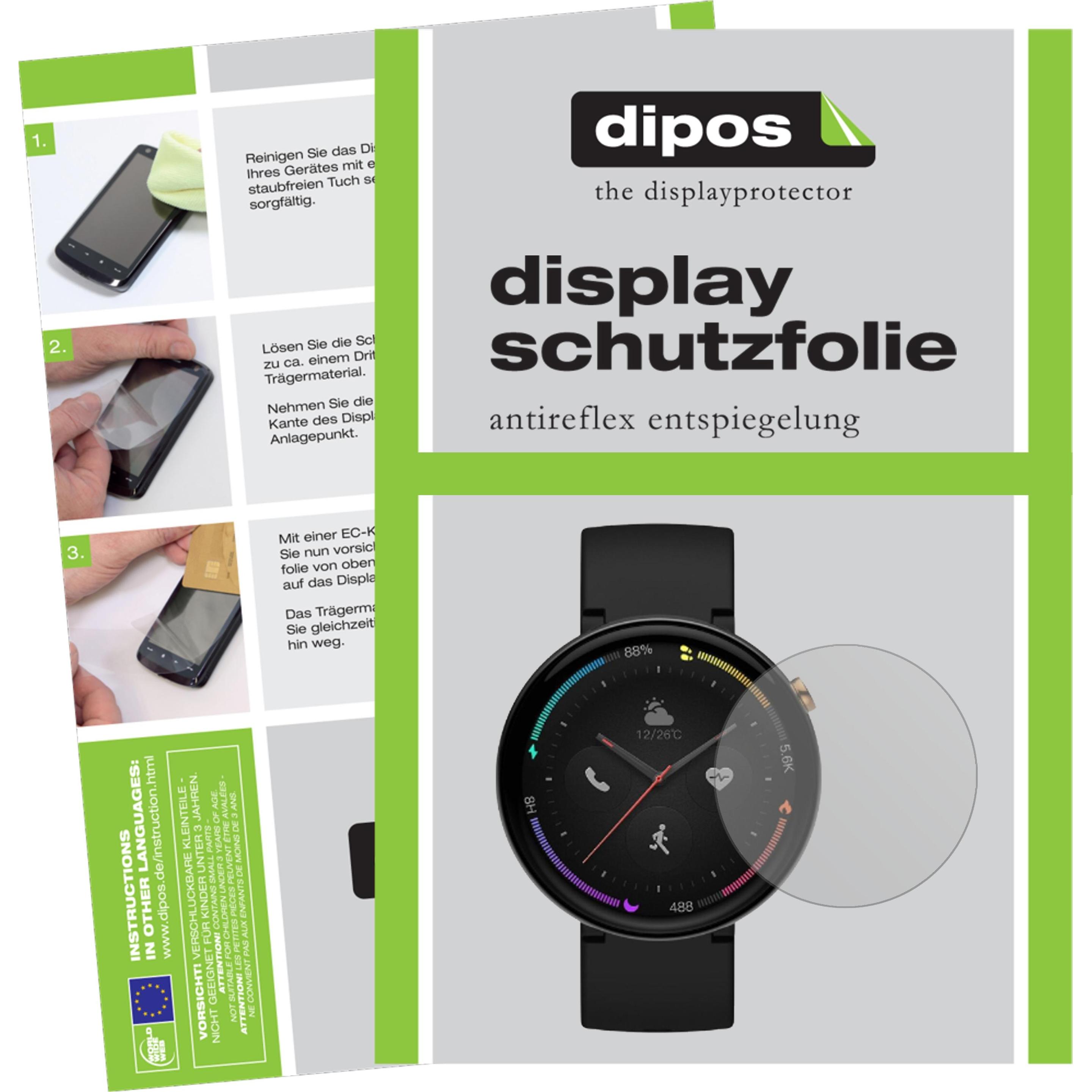Dipos Displayschutzfolie Antireflex, Smartwatch Schutzfolie, Transparent