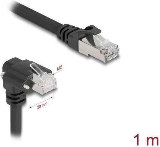 Actual product image Delock 80921 - Patchcable Cat.6, S/FTP, 1m, black (S/FTP, CAT6, 1 m)