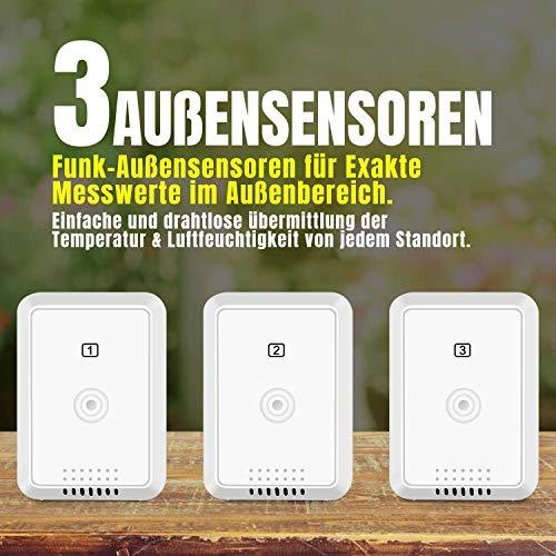 Produktbild Sainlogic Funk Wetterstation mit 3 Aussensensoren