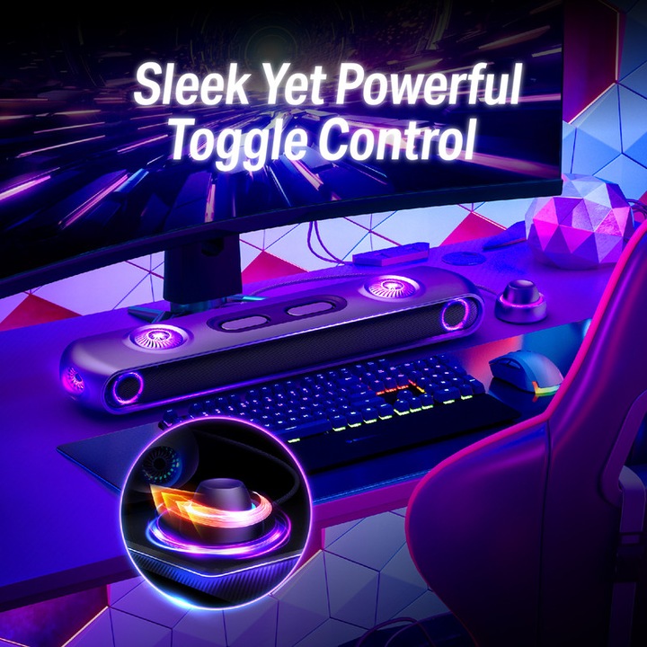 Actual product image OXS Thunder Pro Gaming Soundbar 5.1.2 Dolby Atmos Sound System (180 W, 5.1.2 Channel)