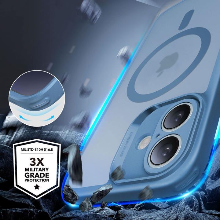 Productafbeelding ESR Etui Classic Pro Set Halolock MagSafe na iPhone 16 - niebieskie (Apple iPhone 16)