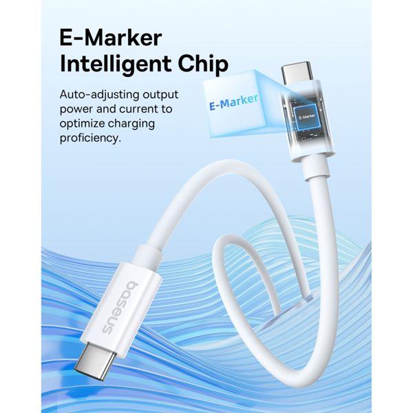 Produktbild Baseus fast Charging Cable Superior 2 USB-C to USB-C 240W, 1,8m (white) (1.80 m, 240 W)
