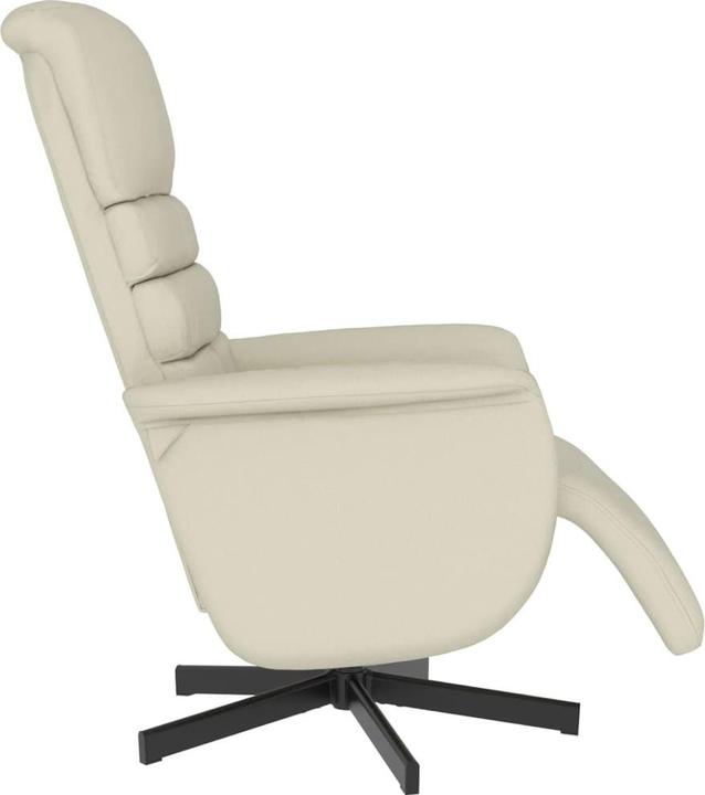 Produktbild vidaXL Relaxsessel mit Fussteil Creme Kunstleder,Farbe