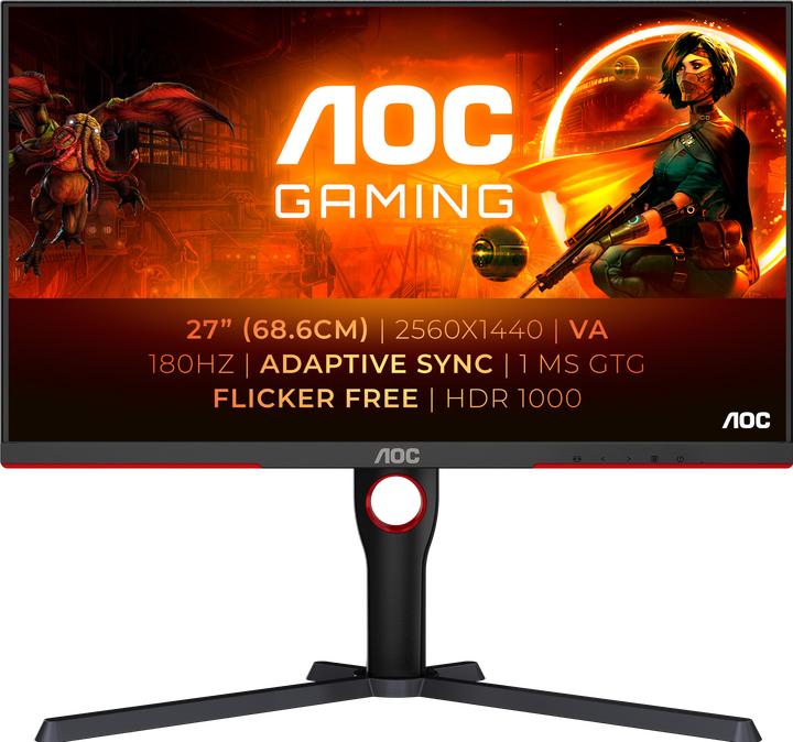 Actual product image AOC Q27G3XMN/BK (2560 x 1440 pixels, 27")