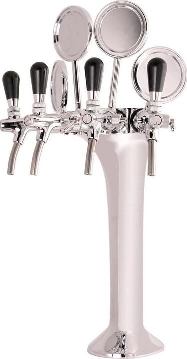 Ich-zapfe Schanksäule, Bierzapfsäule 4-leitig, Chrom