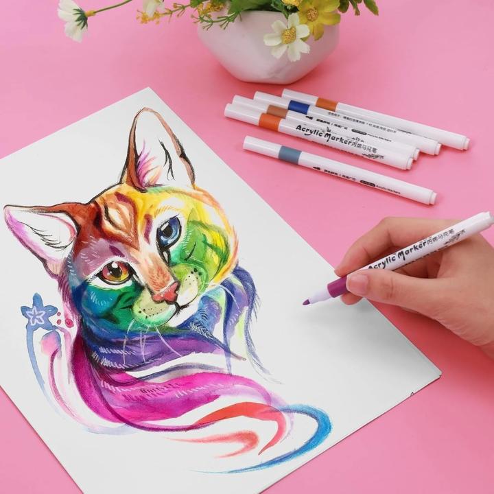 Actual product image Extralink Set Mit Akrylmarkern 48 Farben | Zum Malen 48 Stück (48x)