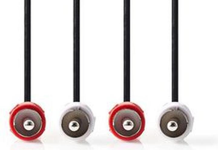 Produktbild Nedis Stereo-Audiokabel | 2x RCA Stecker | 2x RCA Stecker | Vernickelt | 5.00 m | rund | Schwarz | B (5 m, Cinch Kabel)