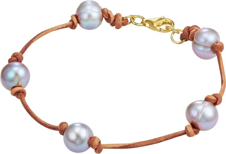 Image du produit Valero Pearls Femme argent sterling perle d'eau douce de culture or jaune - 28649 (19 cm, Argent Sterling)