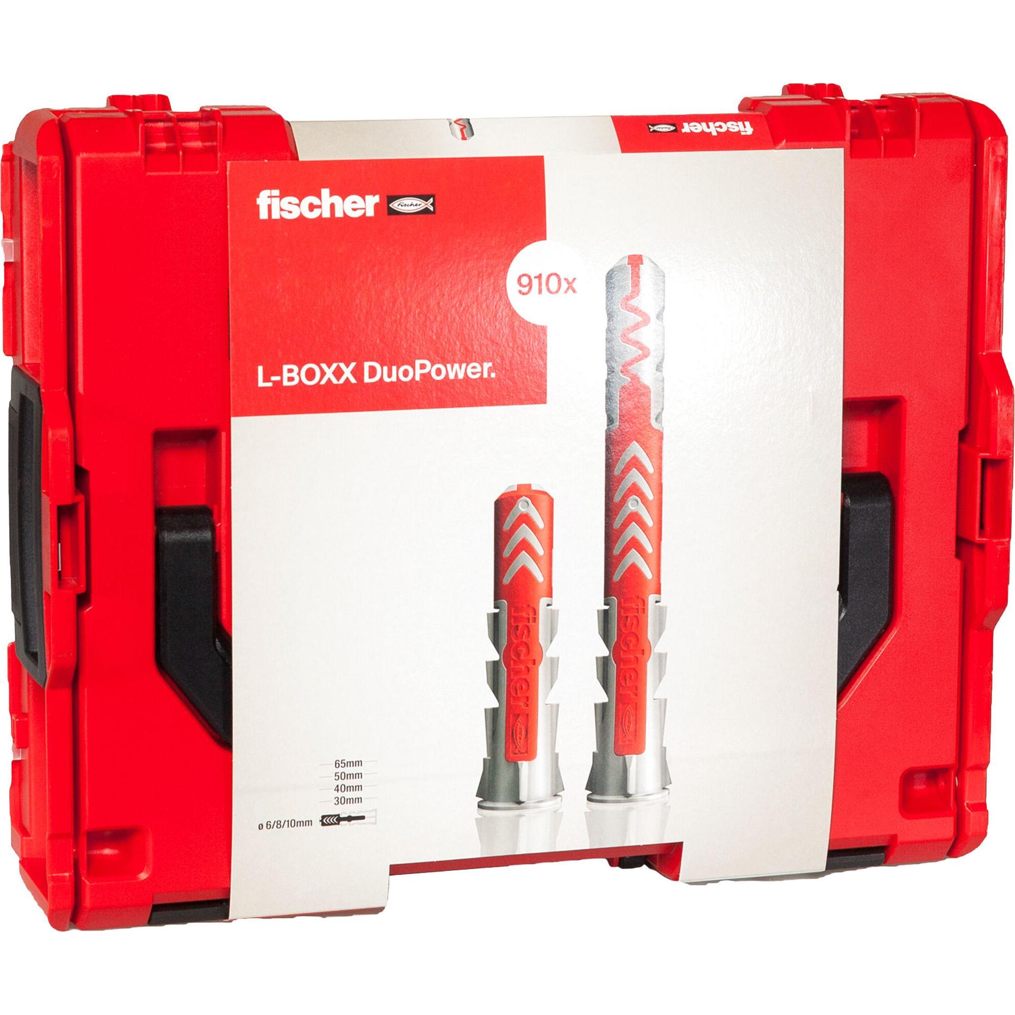 Thumbnail - Fischer, Dübel, Duo Power Dübel spreizt, klappt oder knotet, in L-Boxx, 910 Dübel (910 Stk.)