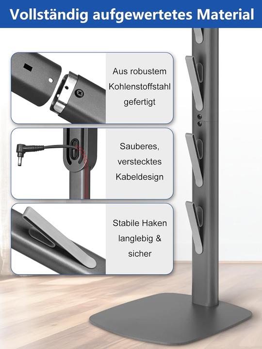 Immagine prodotto Huquter Freistehender Staubsaugerständer mit Zubehörhaken