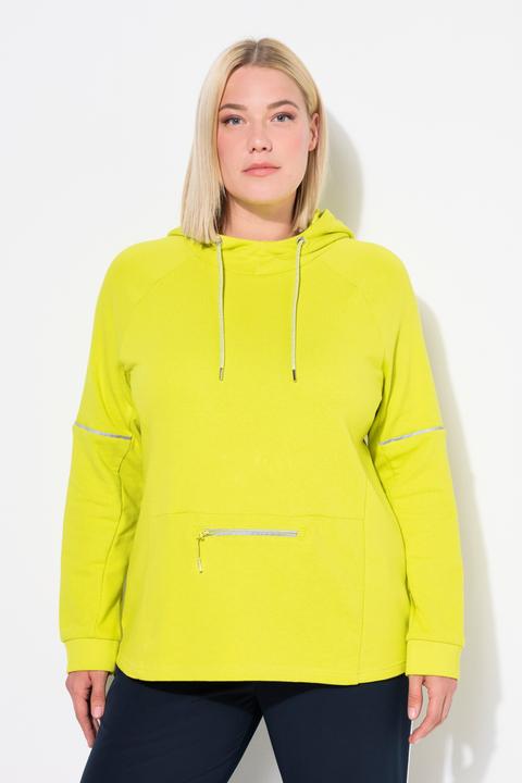 Actual product image Ulla Popken Hoodie, Reflektorpipings, Kapuze, Zipptasche, Langarm (50, 52)