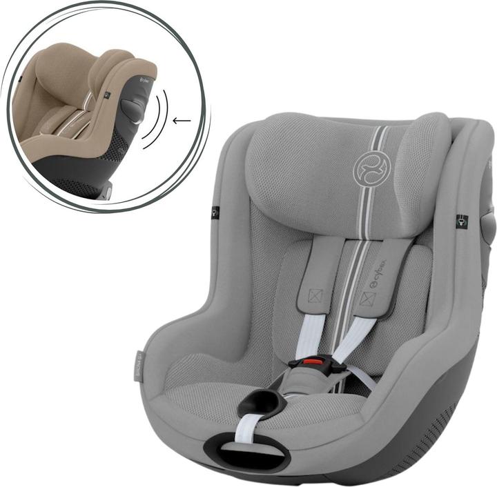 Produktbild Cybex SIRONA G I-SIZE PLUS Stone Grey | mid grey (Reboarder, ECE R129/i-Size Norm)