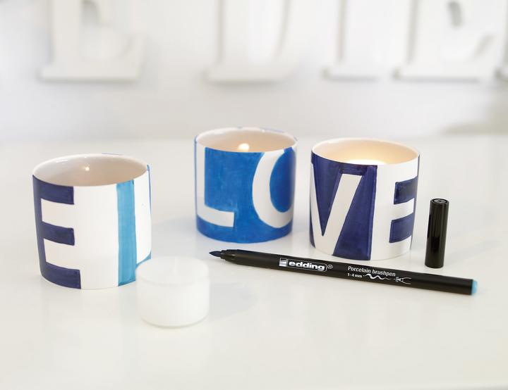 Actual product image Edding Porcelain Pens Cool Colours Set of 6. (Multicoloured, 4 mm, 6 x)