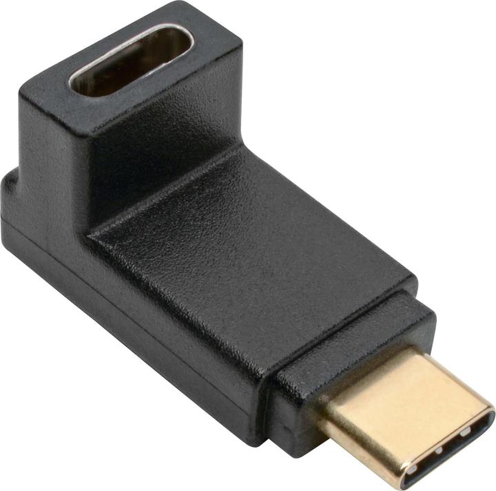 Eaton TRIPPLITE USB-C Right Angle Adapter M/F 3.1 Gen 2 10Gbps Thunderbolt 3 Compatible 3A Rating (USB, USB-C)