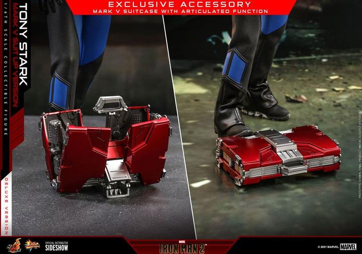 Actual product image Hot Toys Movie Masterpiece 1/6 Tony Stark (Mark V Suit Up Version) Deluxe