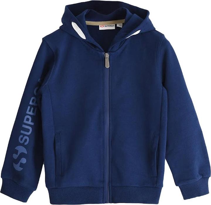 Actual product image Superga Childrens/Kids Sleeve Print Full Zip Drawstring Hoodie (116)