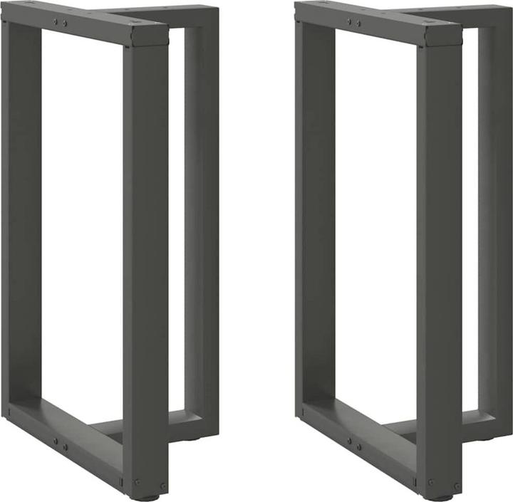 Produktbild VidaXL Bartischbeine T-Form 2 Stk. Anthrazit 60x35x(91-92) cm Stahl Tischbein