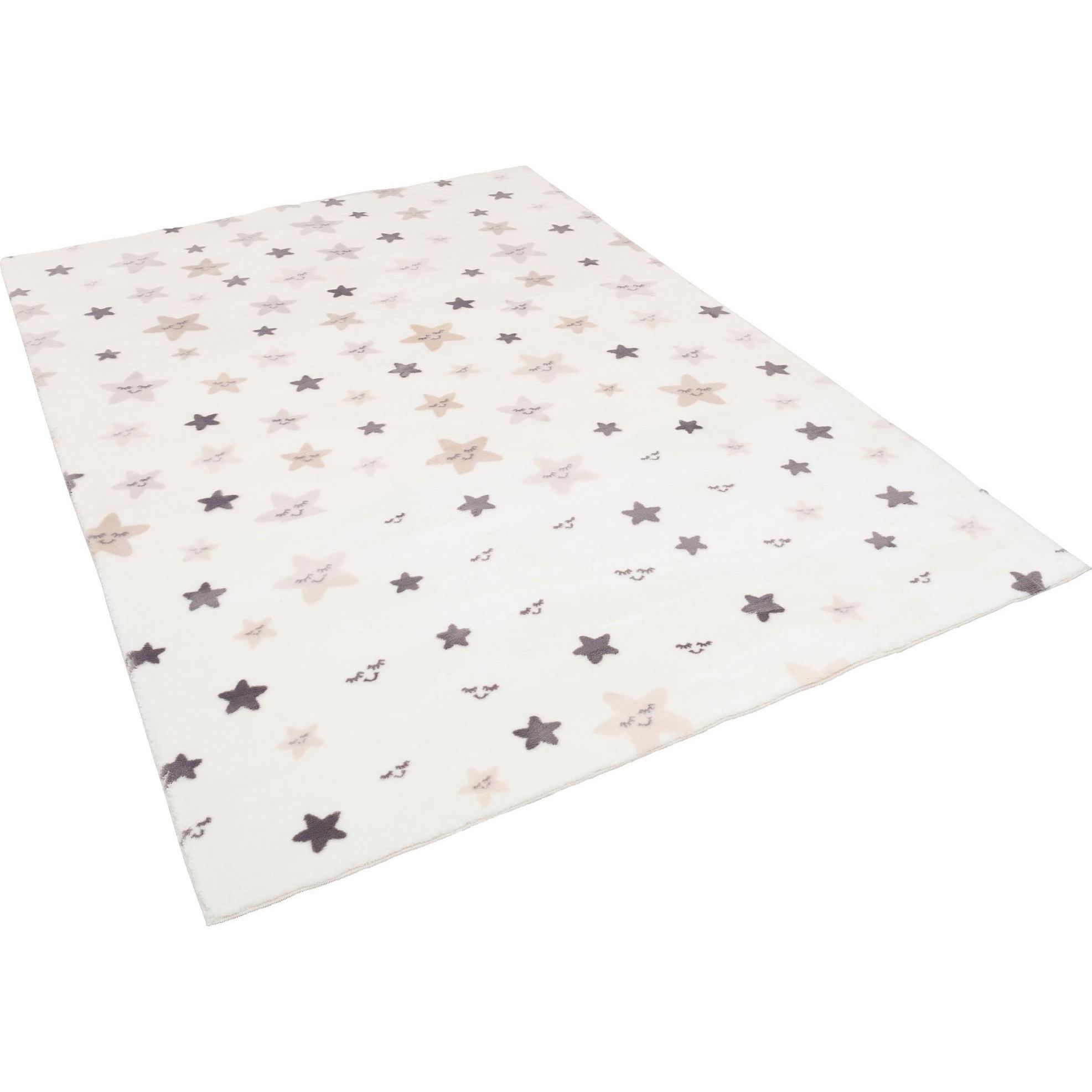Pergamon, Kinderteppich, Super Soft Fellteppich Pearl Kids Sterne (160 x 230 cm)