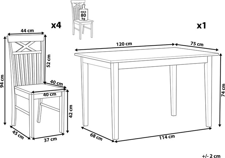 Image du produit Beliani Houston (120 x 75 x 74 cm)