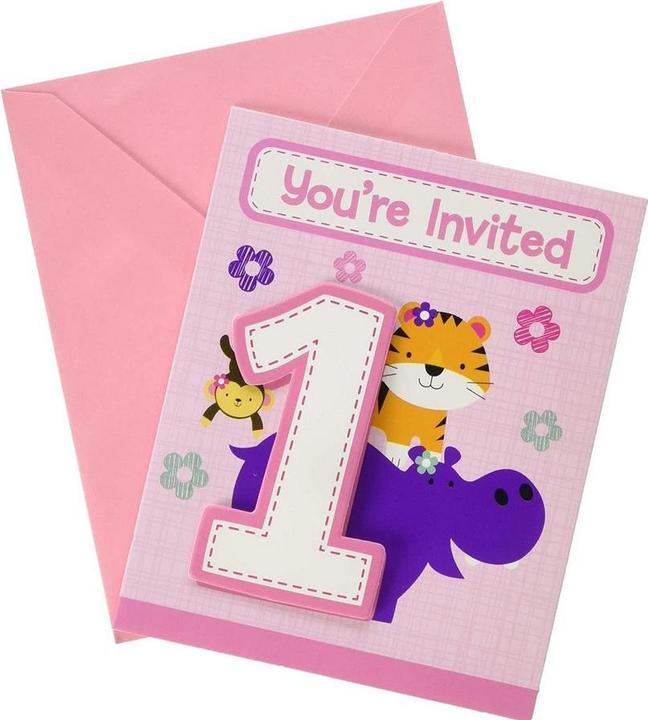 Actual product image Creative Party One Is Fun Invitations (Pack of 8) (8 pcs.)