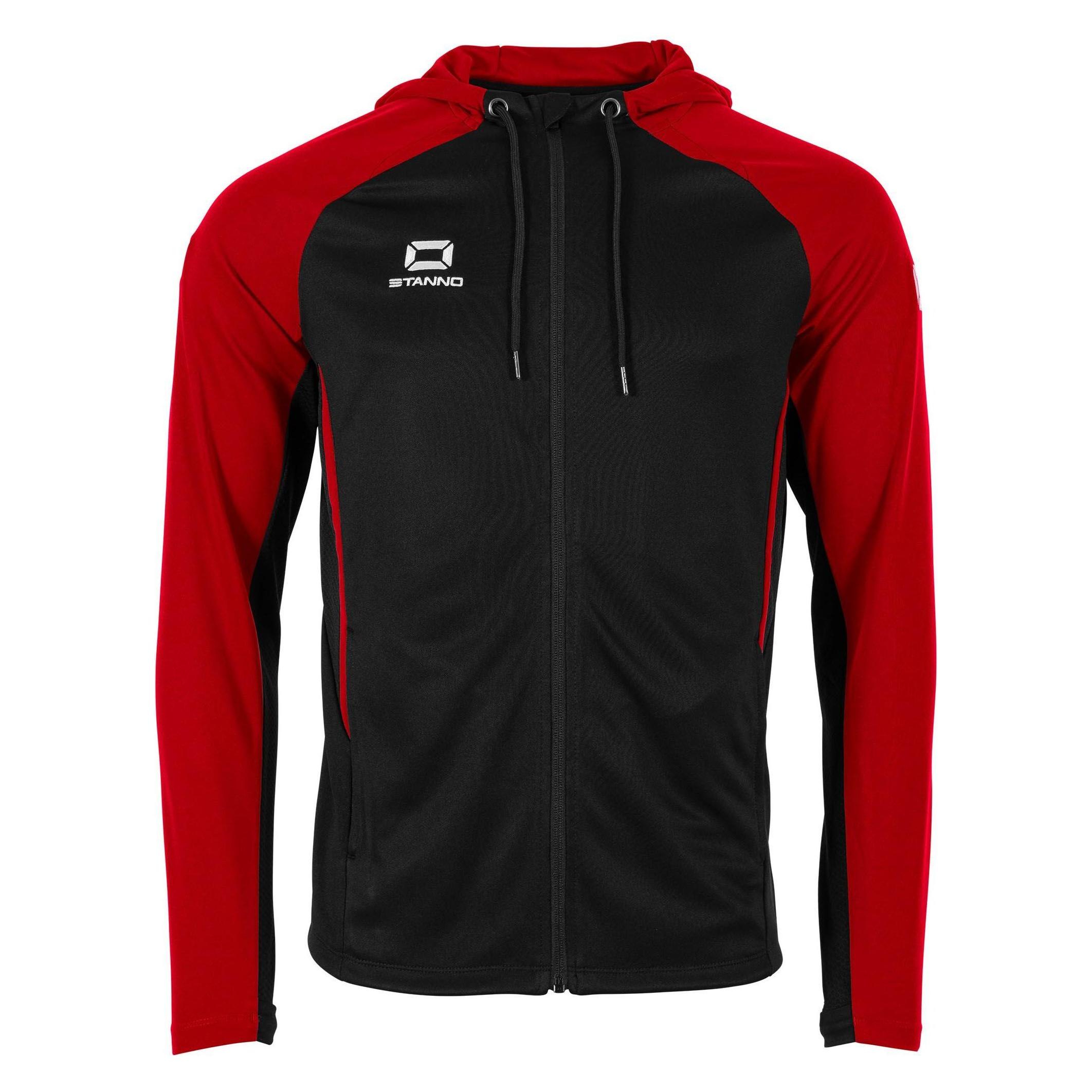 Stanno, Unisex, Trainingsjacken, Stadio (L), Rot, Schwarz, L
