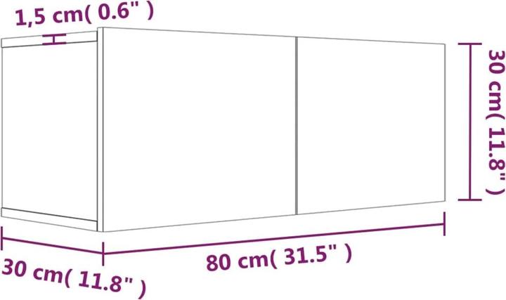 Produktbild VidaXL Owen (80 x 30 x 30 cm)