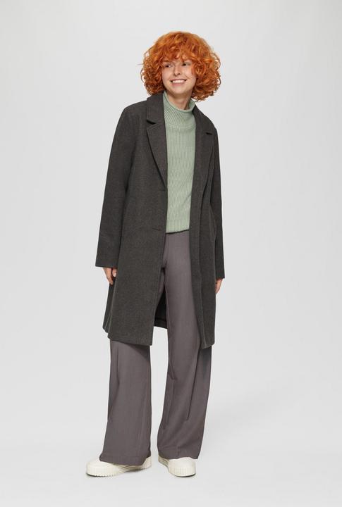 Actual product image S.Oliver Strickpullover Loose Fit Strickpullover mit Stehkragen aus Baumwollmix (XXL)