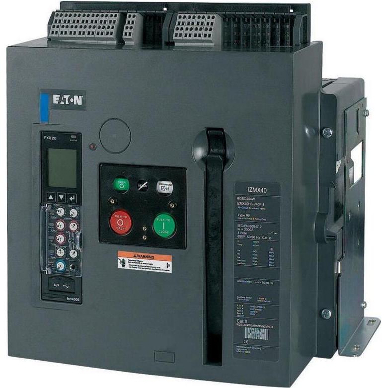 Eaton Leistungsschalter, 3-polig, 4000 A, 105 kA, P Messung, IEC, Festeinbau 183586, Relais