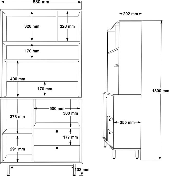 Nährwerte und Zutaten Skye Decor Refor (88 x 35.50 x 35 cm)