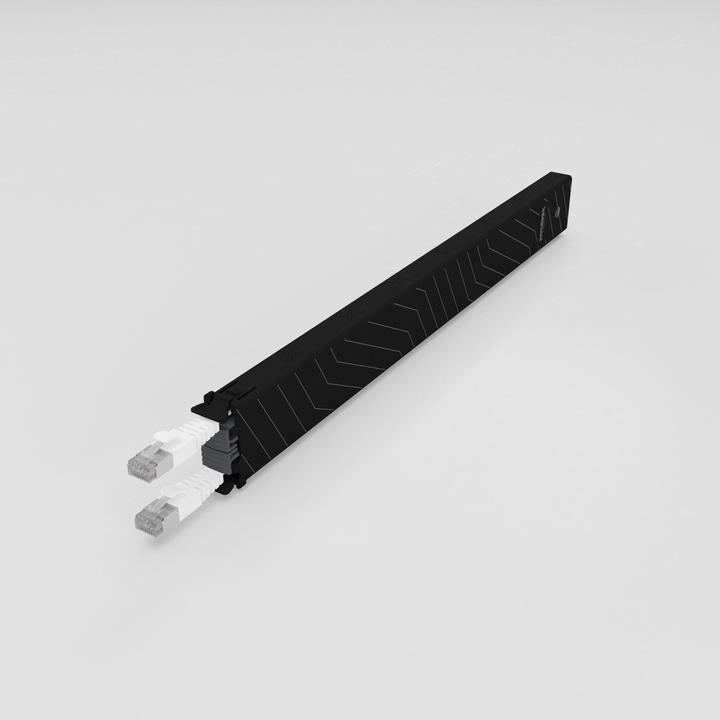 Productafbeelding PATCHBOX één / Cassette / 8RU / Cat 6A, STP, 0,8 m, wit (U/FTP, CAT6a, 0.80 m)