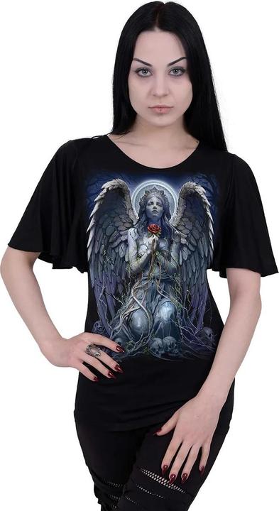 Immagine prodotto Spiral Grieving Angel Maglietta Scollo a barchetta Ali di Pipistrello Donna (4XL)